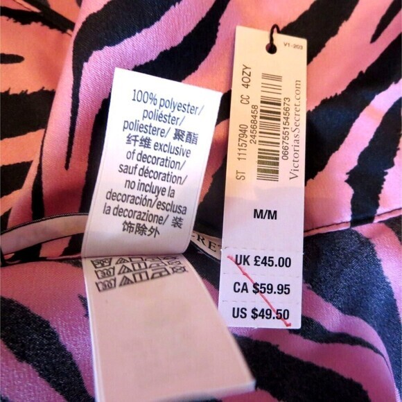 VICTORIA'S SECRET Afterhours Satin Sleep Top Size M Made in Indonesia. - Picture 8 of 8